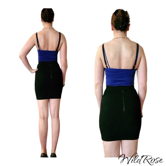 D&G Black Fitted Mini Pencil Skirt SZ 42 6 4